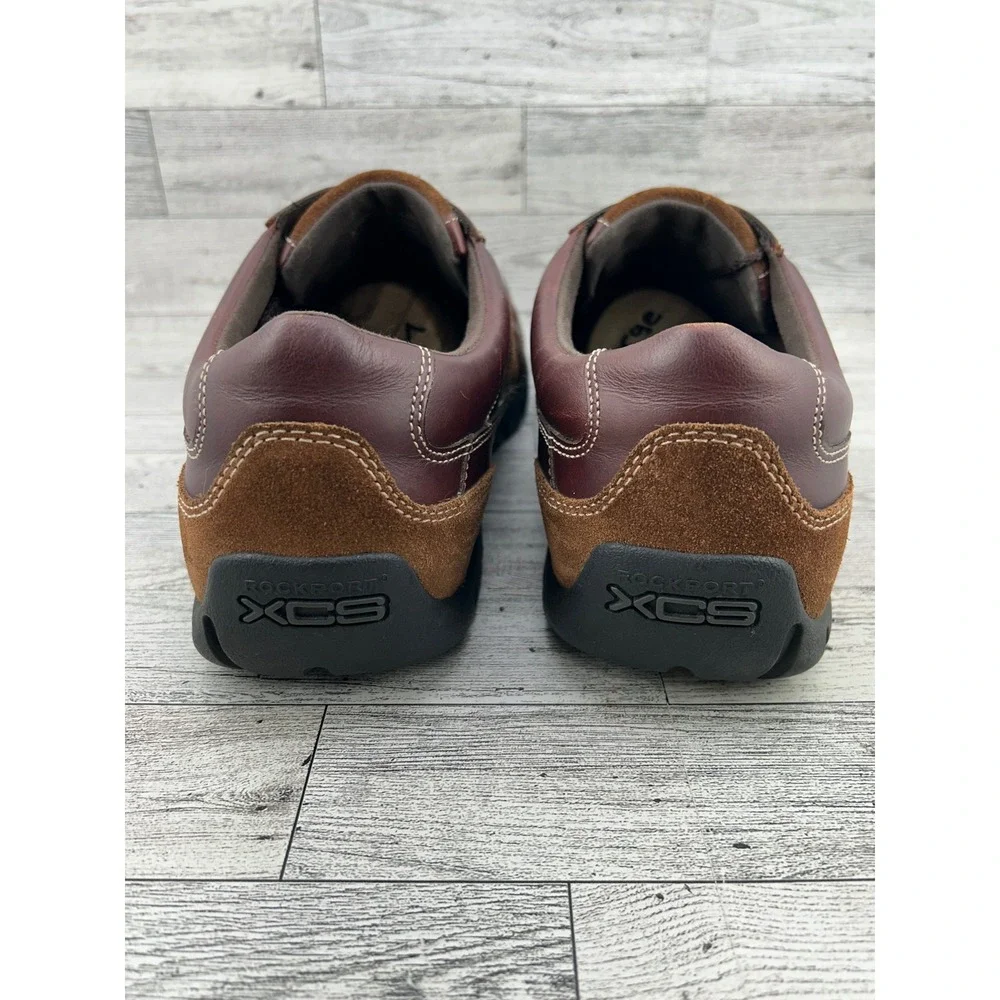 Rockport XCS‎ Men's Leather Brown Lace Up Comfort Driving Moccasin Shoes 14M